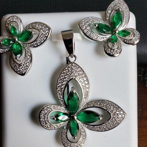 COPY - COPY - 925 silver diamonds butterfly neckl…